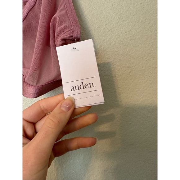 Auden | Sheer Mesh Unlined Wirefree Bralette in Purple/Mauve - Picture 6 of 11